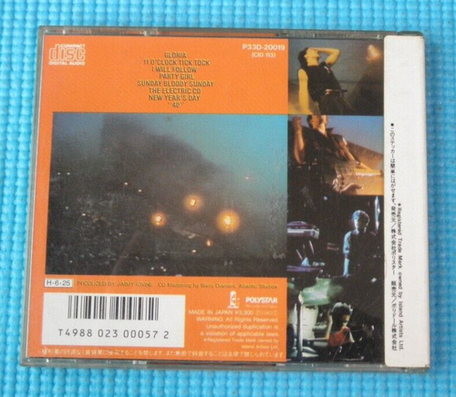 U2 CD Live " Under A Blood Red Sky " 1983 OOP Japan w/Sticker Obi P330-20019 - Imagen 3 de 4