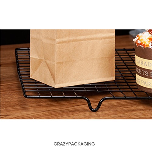 Kraft Brown Take Away Paper Bags Grocery Market Party Gift Craft Food Cake Bag - Picture 17 of 78