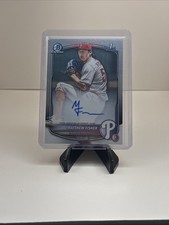2025 Bowman Draft Matthew Fisher 1st Chrome Refractor Auto Phillies