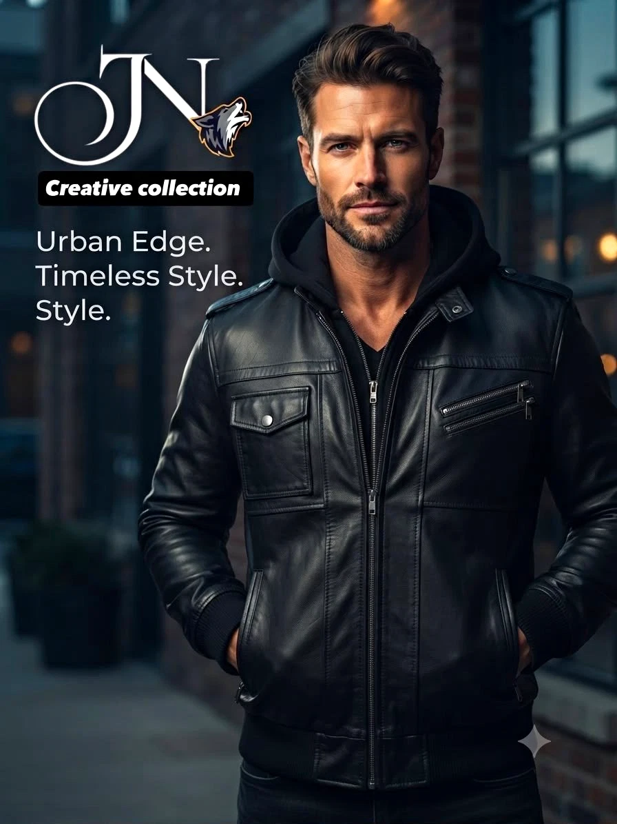 Leather Hooded Coats & Jackets for Men for sale | eBay