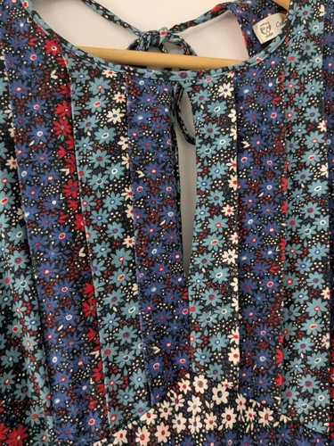 Celia Birtwell For Topshop Size 10 Floral Open Back Summer Dress - Picture 7 of 12