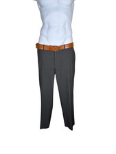 Amazon Essentials Men's Classic Fit Flat Front Dress Pants, Grey, 34W x 31L