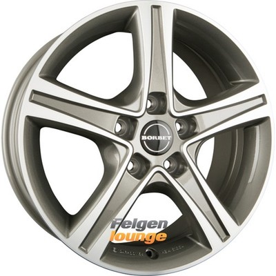 4 Alufelgen BORBET CWD Mistral Anthracite Glossy Polished 7x17 ET51 5x112