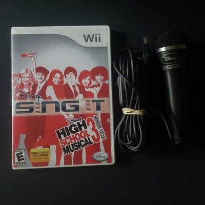 Logitech Microphone ICES-003 & Sing It High School Musical 3 Nintendo Wii Game 