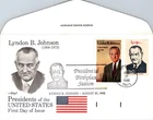 S08-5562, PRESIDENTS OF USA, LYNDON B. JOHNSON, COMBO, ARTMASTER FDC