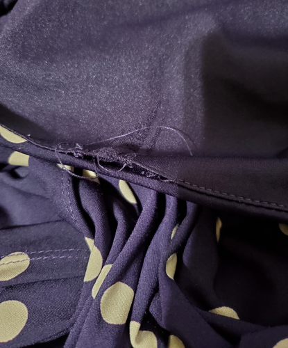 Robe fourreau Connected Apparel taille 6 violet à pois manches courtes *défaut - Photo 6/7