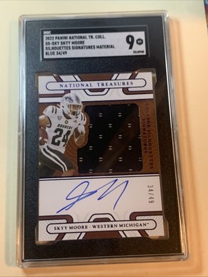2022 Panini National Treasures Silhouettes Sigs Skyy Moore #SS-SKY #34/49 SGC 9