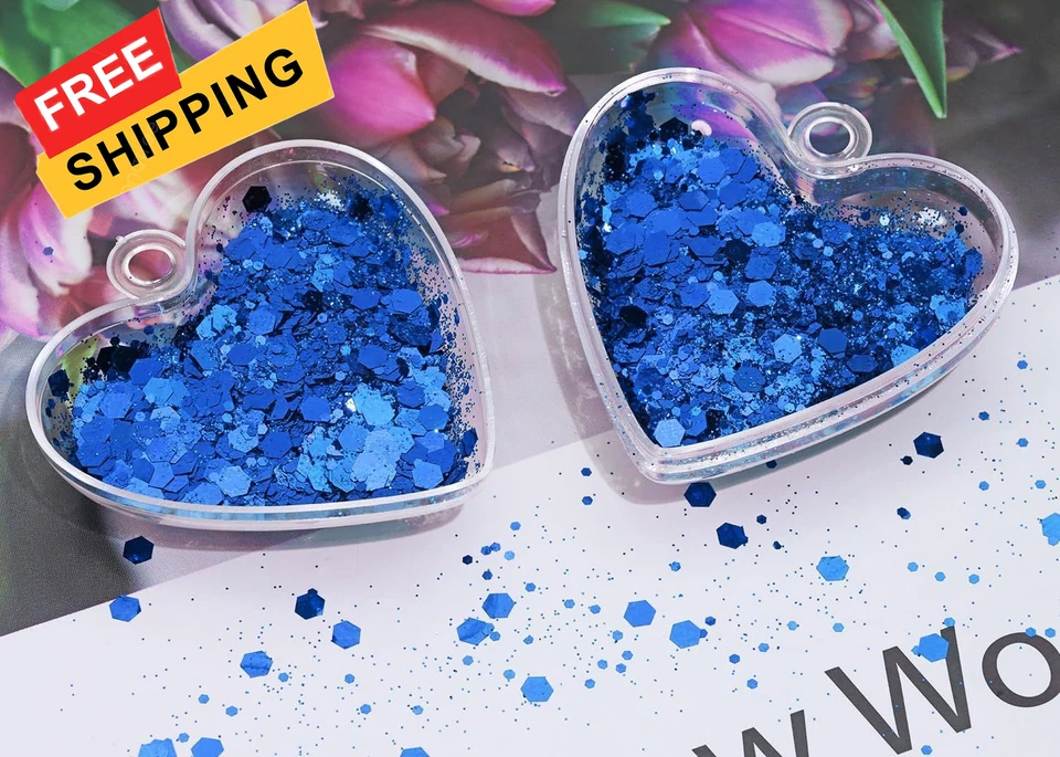 Polvo metálico Penta Angel grueso brillo 50 g/1,76 oz azul real  Foto 2 de 4