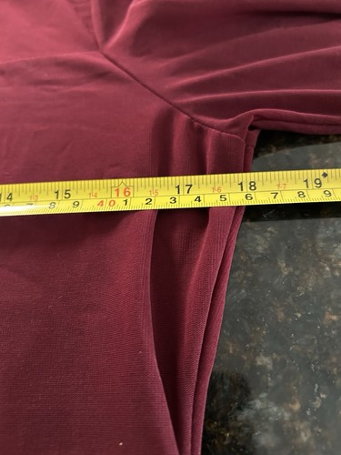 Rollkragen Neiman Marcus Damen Cranberry durchsichtig Langarm Top Größe Large neu mit Etikett - Bild 7 von 7