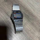 VTG Timex Men Silver Tone Expansion Quartz LITHIUM Digital Watch (NEEDS BATTERY)
