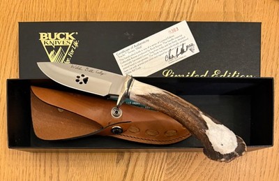 BUCK WILDE BILL CODY STAG 192 WOLF TRACKS KNIFE NEVER USED IN BOX