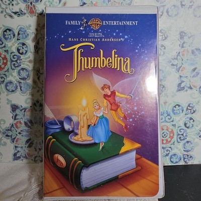 Warner Bros Thumbelina VHS Movie Kids G Blue Clamshell Don Bluth 1994 Vintage