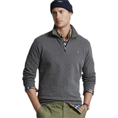 Polo by Ralph Lauren 1/4 Zip Grey Red Pony Logo Shirt Size 3XLT