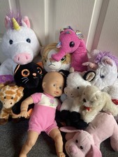 Small Children’s Plush Soft Toy Bundle Job Lot Stuffed Animals - Dogs, Cats, Etc