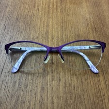 NICOLE MILLER GARDINER C03 EGGPLANT Purple Black EYEGLASSES 55-17-140 Half Rim