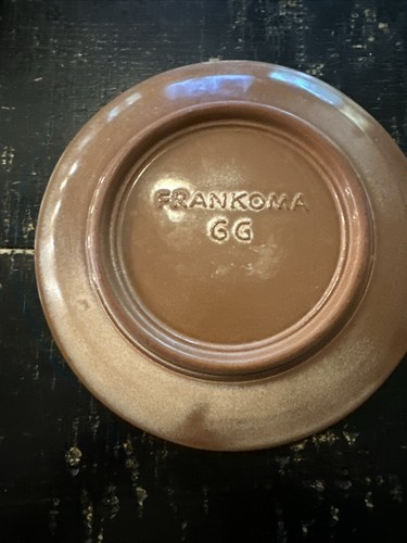 LOT (4) Vintage Frankoma Pottery GG 7" Salad Bread Dessert Plate Light Brown - Picture 8 of 9