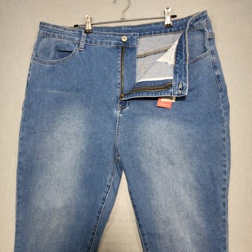 Flamingo Jeans Womens 3XL Blue Denim Jeans High Rise Comfort Stretch - Picture 9 of 14