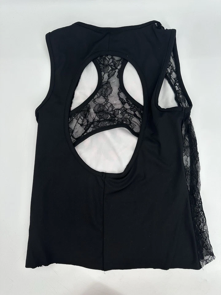Plein Sport Equipment Phillip Plein Pink Black Lace Raw Hem Tank Size Small - Image 4 of 4