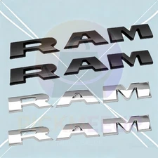 2pc/set Fender Door Side Letters Emblems Badges For 2019-2024 Ram 1500 2500 3500