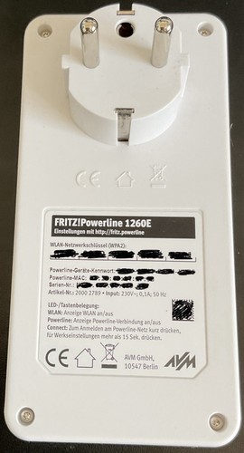 Fritzbox Powerline 1260E sehr guter Zustand - Bild 2 von 3