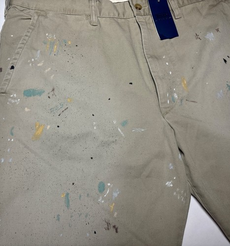 Pantalones chinos Ralph Lauren Polo The Salinger pintura salpicaduras talla 36x32 precio de venta sugerido por el fabricante 298 USD - Imagen 6 de 11