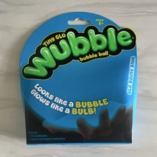 Wubble Tiny Glo Bubble Ball Blue Glows in the Dark Viral DIY Squish