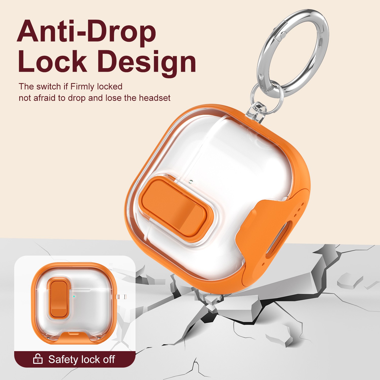 For Apple Airpods Pro 3/2/4 Silicone Shockproof Protective Stand Keychain Case-image