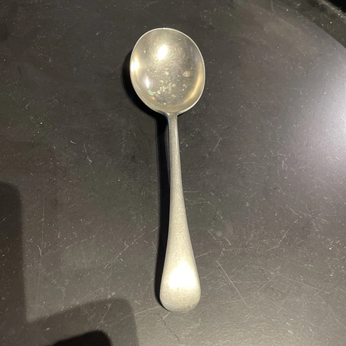 DIXON RESISTARN Spoon With Trumpet &banner Makers Mark NS Sheffield Cutlery