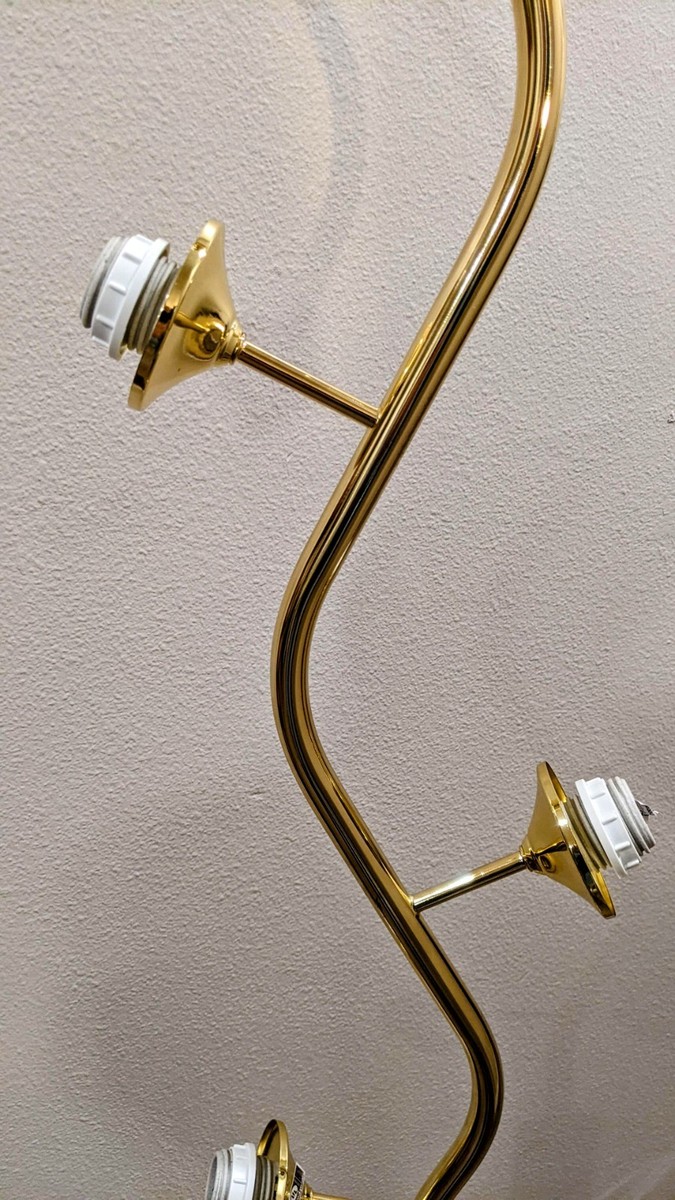 Lotus flower floor lamp frame with Four light sockets REPLACEMENT