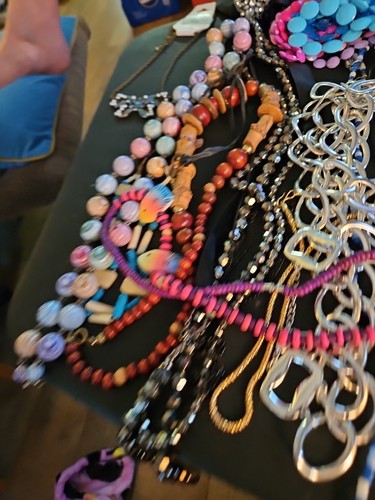 Modeschmuck Konvolut Halsketten, Ohrringe & Armbänder, Perlen, Ketten, - Bild 5 von 23
