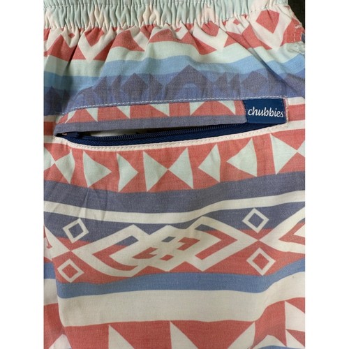 Chubbies Badehose Azteken Ananas Print Kordelzug Shorts Small rot blau - Bild 6 von 6