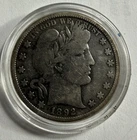 1892-S Barber Half Dollar - 🔑 D8 - (B1/IXYLZR)