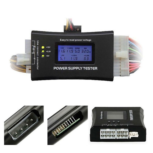 LCD Digital Power Tester 20/24 Pin 4 PSU ATX BTX ITX SATA HDD Power Tester s - Afbeelding 2 van 13