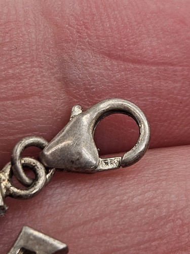 Vintage Sterling Silver Clear Crystal Small Lucky Horseshoe Bracelet Charm - Picture 8 of 10