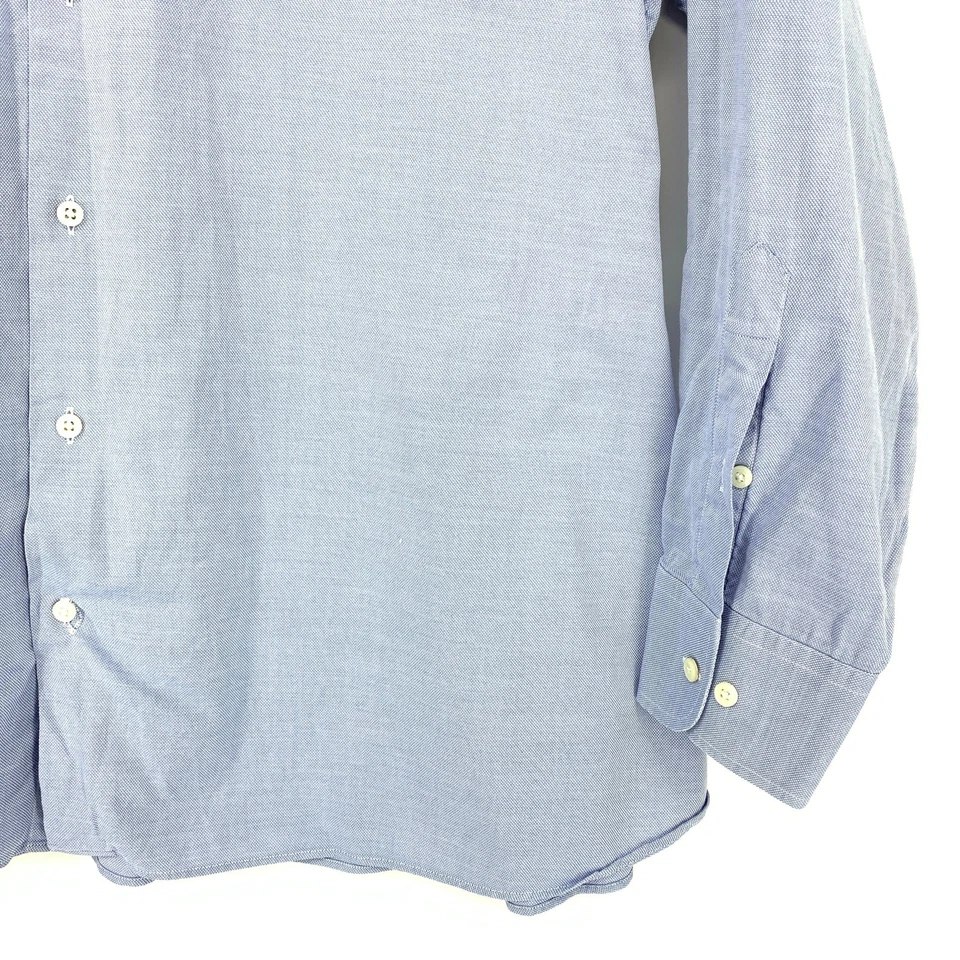 IKE BEHAR Dress Shirt Men's Sz 18 34/35 Classic Fit Button Down Light Blue - Image 4 of 4