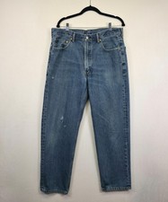 Levis 550 Jeans Mens 36x32 Blue Straight Leg Relaxed Fit Medium Wash Denim Work