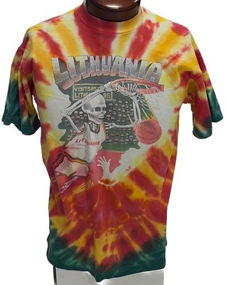 Grateful Dead Original 1992 Olympic Lithuania Tie Dye T-Shirt
