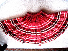 Square dance skirt red white homemade Full Vintage Nice