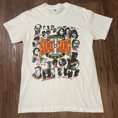 90s ALL IN THE SAME GANG WEST COAST RAP ALL STARS HIP HO 1990s vintage concert t-shirt, vintage, single stitch, B+ condition