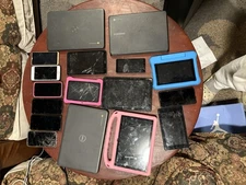 Lot Of 17 Electronics Amazon, iPhones Chromebooks, *UNTESTED*