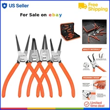 Heavy Duty Snap Ring Pliers Set Alloy Steel Circlip Pliers Kit 4 pcs