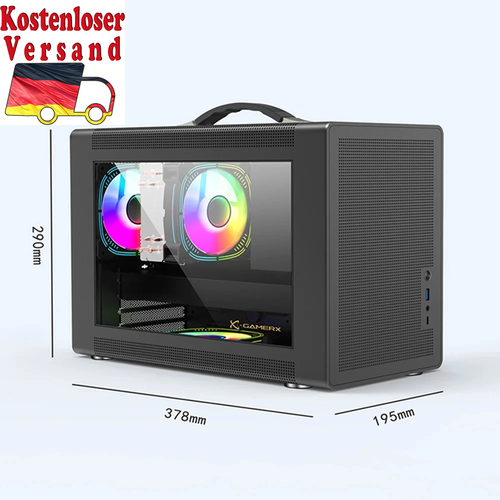 Power Train P60 M-ATX Portable Computer Case ITX Motherboard ATX/SFX Power Suppl - Afbeelding 5 van 10