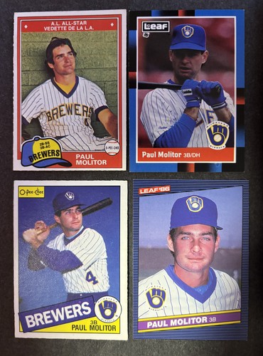 Baseball, PAUL MOLITOR: Group of CANADIAN Issue Cards (OPC, Leaf)