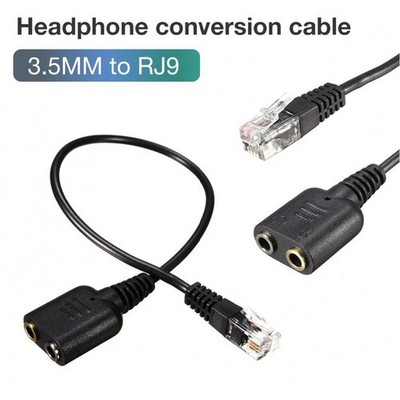 Werkzeug Kopfhörerkonverter Konverter Für PC-Telefon RJ11-Stecker Schwarz