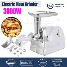 3000W Large Commercial Electric Meat Grinder Sausage Maker Food Mincer Stuffer