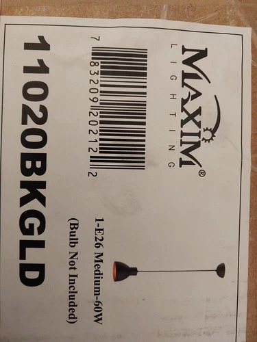 Maxim Lighting 11020BKGLD Cora Pendant Black/Gold - Picture 5 of 5