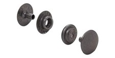 Line 20 Gun Metal Matte Plated Steel Snaps, 1261-17 - 100 Pack