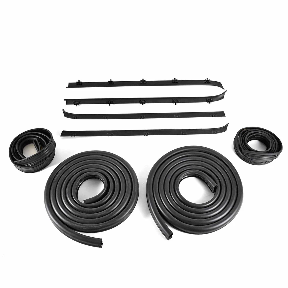 8 peças de vedação de porta janela canal de corrida varredura feltro borracha tira meteorológica para C1500 C2500 - Imagem 4 de 4