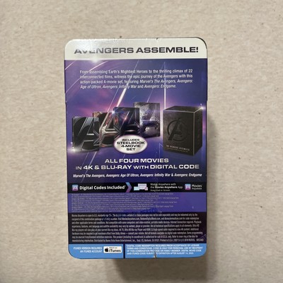 新品未使用 アベンジャーズ  4ムービーコレクション　スチールブック　BOX Amazon.com: Avengers Complete 4-Movie Collection Limited