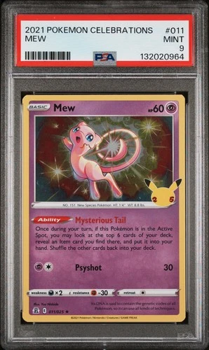 2021 POKEMON CELEBRATIONS #011 MEW PSA 9